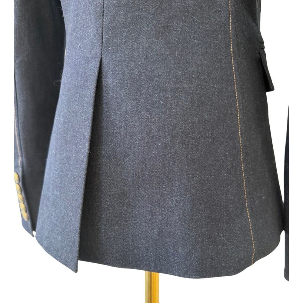 Veronica Beard Miller Denim Single-Breasted Dickey Jacket - Picture 13 of 16